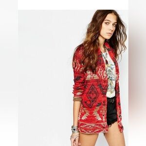 Ralph Lauren Denim Supply Aztec Southwestern Indian Cardigan Sweater Medium